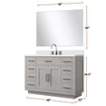 thumbnail image 3 of Abbey 48 in W x 22 in D White Oak Single Vanity and Cultured Marble Top, 3 of 6