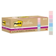 Post-it Super Sticky Recycled Notes, Wanderlust, 3 in x 3 in, 12 Pads