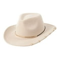 thumbnail image 2 of yuksok Cowboy Hat Big Casual Fashion Classic Photo Props Sun Hat Cowgirl Hat Beige, 2 of 9