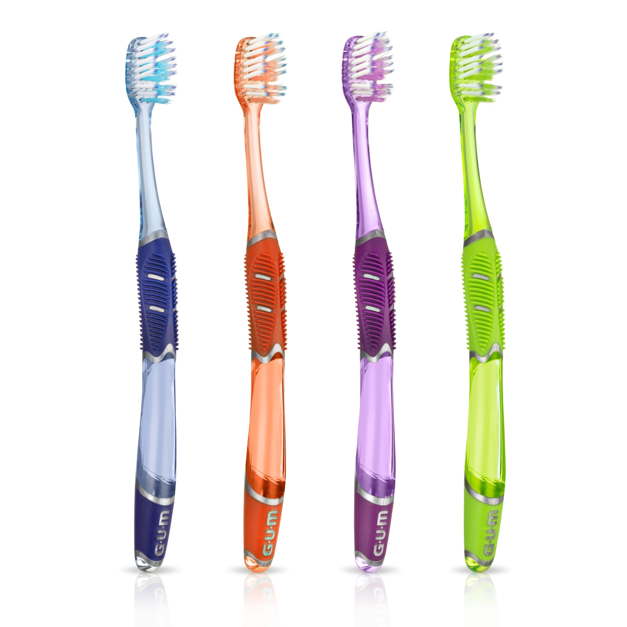GUM Technique Deep Clean Toothbrush, Compact Head, Ultra-Fine Tapered Bristles for Adults, 3 Count, Recommended by Dental Professionals