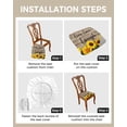 thumbnail image 4 of Summer Farm Sunflower Chair Seat Covers, Live Love Laugh Positive Quotes Rustic Old Wooden Stretchable Dining Chair Seat Cushion Slipcovers with Buckle for Dining Room, Set of 4, 4 of 6