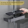 thumbnail image 5 of Kezqiaxn Home Accessories Shower Rack Punch- Shower Caddy Shelves Slide Bar for Shower Head, Shampoo, Soap Holdersuitcase, With Stainless Steel Guardrail, Shower Shelves Black, 5 of 7