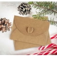 thumbnail image 3 of Kraft Paper Envelopes with Heart Closure 100-Pack Mini Envelopes for Gift Cards DIY Crafts, 3 of 4
