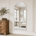 thumbnail image 4 of Gumnay Arched Full Length Mirror, 70"x26" Full Body Floor Mirror, Standing Mirror (White), 4 of 9