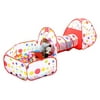 HURRISE Polka Dot Children Play Tent With Tunnel 3-in-1 Playhut Hours of Indoor Outdoor Fun for Children,Tunnel, Ball Pit and Zippered Storage Bag