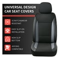 thumbnail image 4 of Coverado 4 Pieces PVC&Fabric Front Car Seat Covers, Universal Fit for Most Cars SUV Trucks, Black, 4 of 10