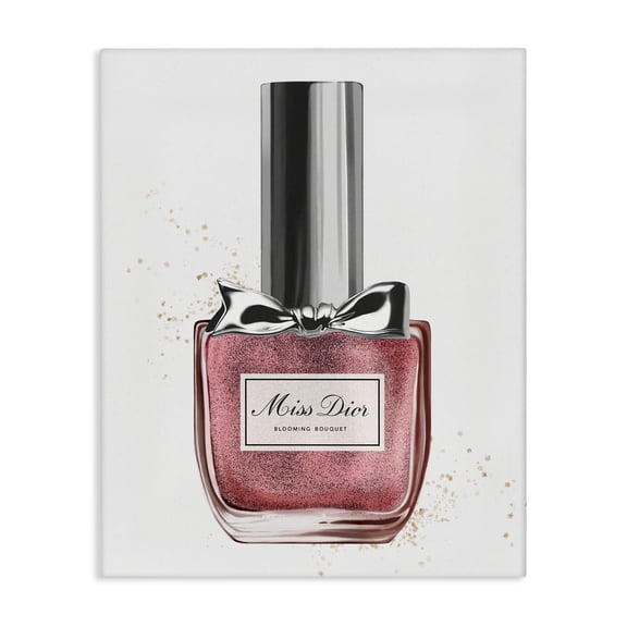 Stupell Industries Contemporary Makeup Pink Red Nail Polish Silver Fashion Design Canvas Art, 16 x 20, by Ziwei Li