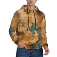 thumbnail image 2 of Sikiie Antique Map Adventure Scene Men's Hoodie, Essentials Hoodie, Sweatshirt, Pullover Hooded Sweatshirt for Men-Medium, 2 of 7