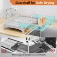 thumbnail image 4 of Estante para secar platos Laveshop, ampliable, de gran capacidad, gris, 4 of 6