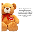 thumbnail image 2 of Oso De Peluche Teddy Grande Abrazable Corazón 1 Metro Cafe claro, 2 of 5