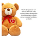 thumbnail image 2 of Oso De Peluche Teddy Grande Abrazable Corazón 1 Metro Cafe claro, 2 of 4