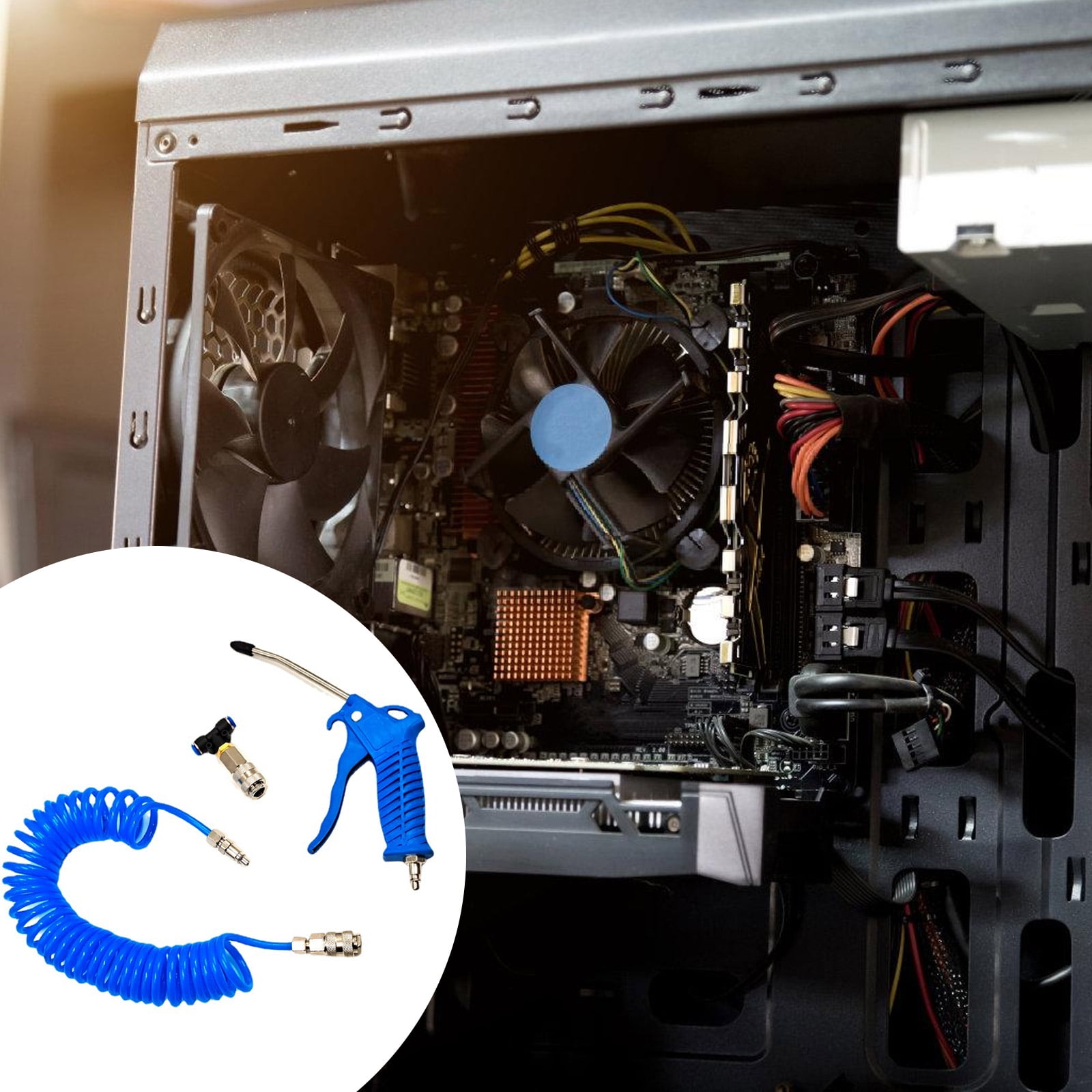 BELOWSYALER Air Guns for Compressor, Air Blow Guns Air Tool, Air Compressor Accessories with Air Nozzle Hose, Pneumatic Tool