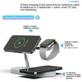 thumbnail image 3 of Station de Charge Sans Fil 3-en-1 Portable de Voyage avec Chargeur LED de Nuit Contrôle Tactile avec Veilleuse Support de Table Réglable pour Hôtel Blanc, 3 of 7