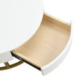 thumbnail image 5 of Modern Round Nesting Coffee Tables Lift-top Flexibility Adjustable Table with 2 Drawers Large Storage Furniture, 5 of 10