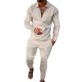 thumbnail image 1 of Innerwin Jogger Sets 2 Pcs Mens Tracksuit Set Sports Two Pieces Casual Sweatshirts+Pant Outfits HCXTZ-1 M, 1 of 2