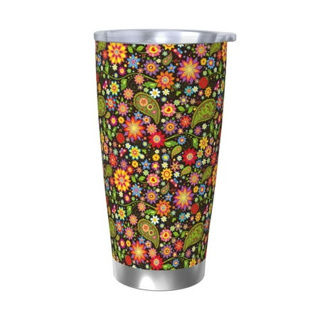 

Junzan Paisley7 for 20oz Stainless Steel Insulated Car Cup with Spillproof Lid - Insulated Coffee Mug Thermal Cup-Without Straw
