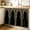 Black, variant on Double Arches Cabinet Curtains for Kitchen 28"W x 51"L, Vintage Traditional Black Gold Floral Symmetrical Under Sink Skirt Magic Tape Short Curtain Decorative Privacy Panel for Pantry Cabinet Opening