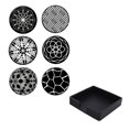 thumbnail image 1 of Organisateur de Table 6 Pcs, Coasters pour Boissons, Coasters Ronds Bleus en Silicone avec Support, Coaster Résistant à la Chaleur pour Tasses pour Extérieur, Intérieur, Table Basse, Cuisine, Bureau, Bar, Protection de Table, B, 1 of 5