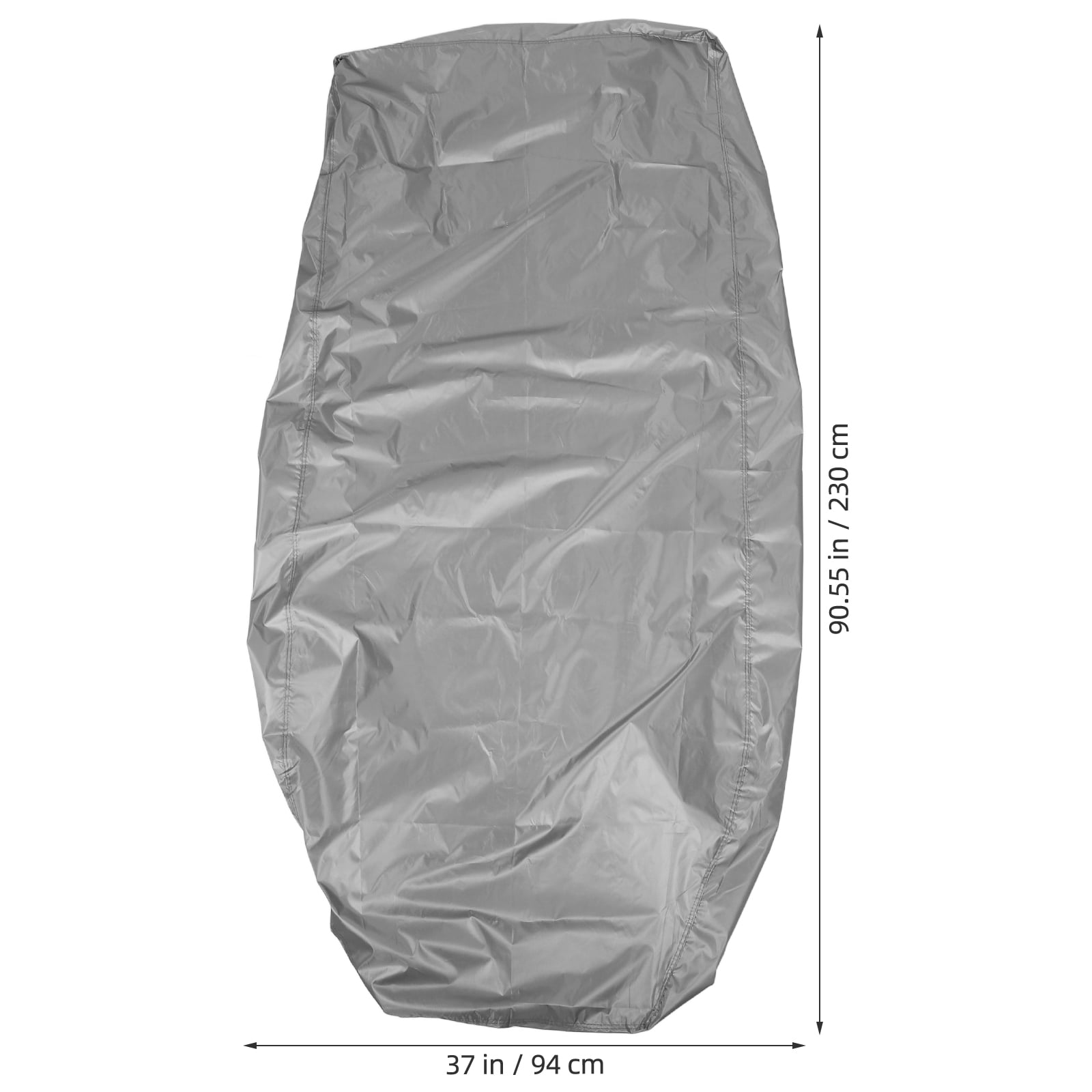 BESTYASH Grey Waterproof Kayak Protective Cover with Durable Rubber Fabric and Adjustable Buckles for Outdoor Use