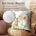 thumbnail image 2 of Spring Flowers Throw Pillow Cover 16x16 Inch Pack of 2 Spring/Summer Flowers Cushion Pillow Case Square Cotton Butterfly Floral Pillowcase for Holiday Party Bed Sofa Home Car Bedroom Outdoor, 2 of 6