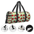 thumbnail image 3 of Fotbe Red Ladybugs And Leaf Bolsa Deportiva de Lona Plegable con Estampado, Bolsa de Gimnasio con Bolsillo Seco/Húmedo, Bolsa de Viaje Ultraligera de Gran Capacidad, 3 of 6