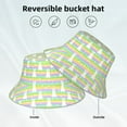 thumbnail image 5 of Daiia Rainbow Rabbit Pattern Bucket Hat - Trendy Cotton Sun Hat for Beach, Golf, Fishing - Fun Outdoor Vacation Boonie for Men and Women, 5 of 9
