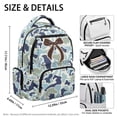 thumbnail image 4 of Bulopur Blue Camo Duck Kids Backpack for Girls Brown Bow School Bag Lightweight Multi-Pocket Book Bag for Daily Use, 4 of 7