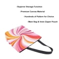 thumbnail image 3 of FORMRS Womens Canvas Tote Bag with Zipper Inner Pocket Shoulder Handbag, Swirling Lines, 3 of 7