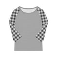 thumbnail image 6 of IUYRTFE Kids Boys Girls Casual Fashion Round Neck 3/4 Sleeve Printed T-Shirt Blouse Summer Spring Top Comfortable Soft Daily Wear Play Outfit School Clothes(Gray#3,13 Years), 6 of 7