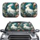 thumbnail image 2 of Balery Tropical Parrot Floral Artwork Parasol para parabrisas de coche de 2 piezas | Parasol plegable para parabrisas delantero de coche para la mayoría de sedanes-Medium, 2 of 6