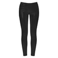 thumbnail image 6 of Scyoekwg Woman Leggings Solid Color Metallic Tight-Fitting Slim Pant With Side Pockets Casual Loose Comfy Ladies Sweatpants Trousers Black,L, 6 of 6