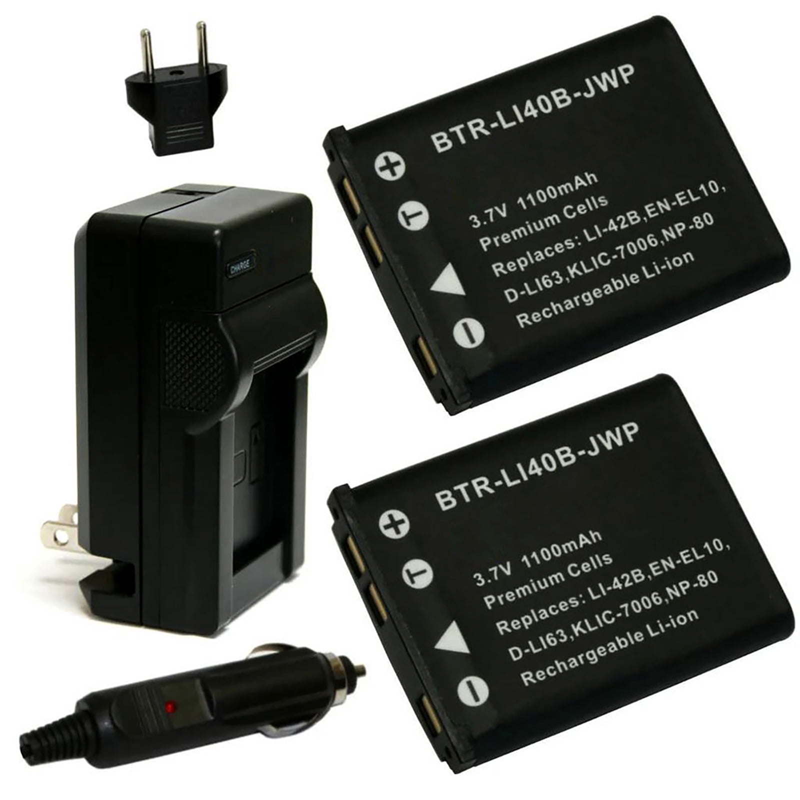 Replacement for Kodak PIXPRO FZ55 Battery (2-Pack, 1100mAh) and