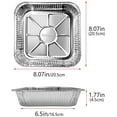 thumbnail image 2 of YAOAWE 24-Pack 8" x 8" Aluminum Foil Pans -  Disposable Tin Foil Trays  - Square Baking Cake Pan, 2 of 7