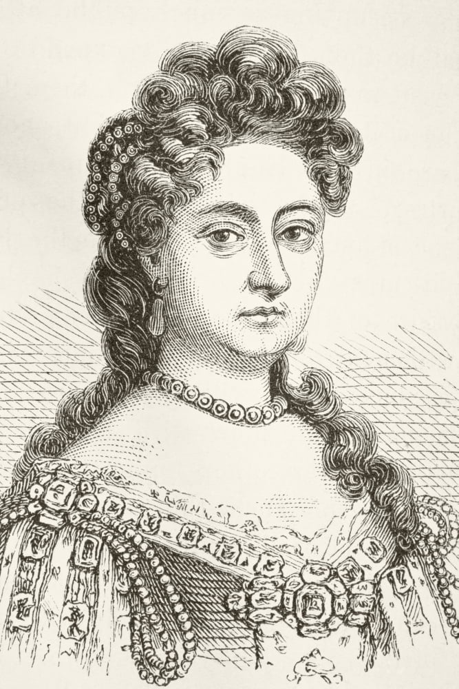 Queen Mary Ii Of England 1662 To 1694 Wife Of King William Iii From The National And Domestic History Of England By William Aubrey Published London Circa 1890 Canvas Art - Ken Welsh Design Pics (24 x