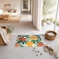 thumbnail image 6 of Miwamany Indoor Outdoor Area Rug, Washable Tropical Floral Non Slip Polyester Carpet with Rubber Backing, Waterproof Patio Mat for Living Room Poolside Backyard Balcony Camping High Traffic Decor, 6 of 7