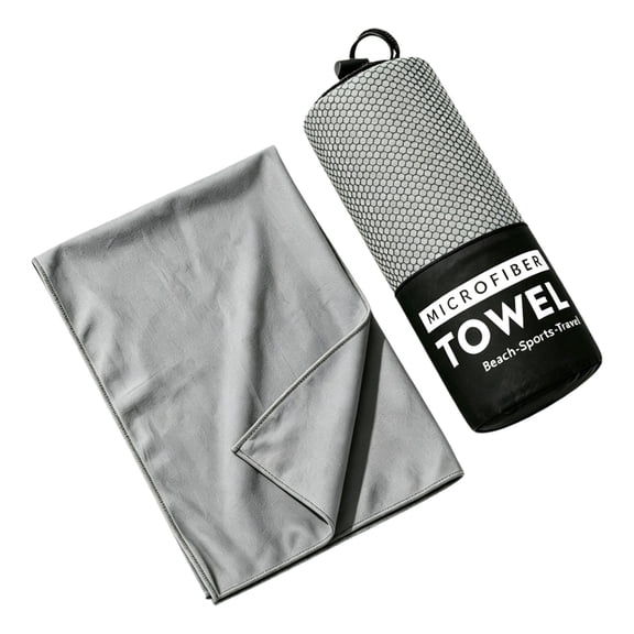 WWV Home Decoration Double Sided Fleece Sports Towel Portable Quick Dry Absorbent Microfiber Fitness Yoga Swimming Gym Towel with Carry Tube Bag for Family
