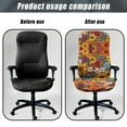 thumbnail image 4 of HELLHERO Daisy Print Office Chair Cover Stretchable, Computer Chair Slipcovers Elastic, Office Desk Chairs Covers One Piece Soft Size S, 4 of 7