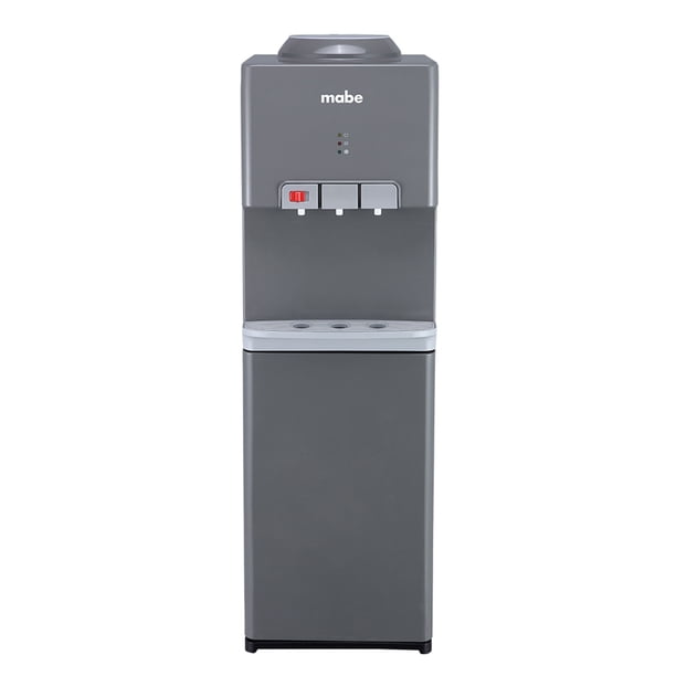 Dispensador de Agua Mabe de Piso 3 Llaves Fría Caliente Templada con Gabinete Gris