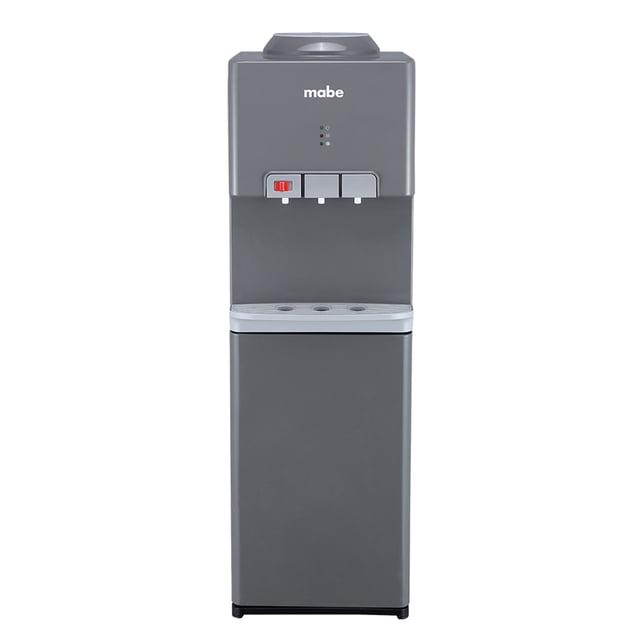 Dispensador de Agua Mabe de Piso 3 Llaves Fría Caliente Templada con Gabinete Gris