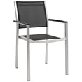 thumbnail image 3 of Modern Contemporary Urban Design Outdoor Patio Balcony Seven PCS Dining Chairs and Table Set, Black, Aluminum, 3 of 7