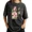 Black2, variant on UNISHE Women's Retro Framed Pink Dog Rose Vine Illustration Vintage Washed T-Shirt Crew Short Sleeve Oversized Slouch Fit Distressed Cotton Vintage Book Art Weekend Casual Outfit Tee