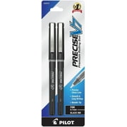 4 Pack - Pilot Precise V7 Stick Rolling Ball Pens, Fine Point, Black Ink 2 ea