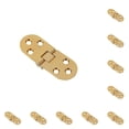 thumbnail image 1 of keepw 10 Pieces Cabinet Door Hinge Portable Pre-drilled Solid Color Foldable Electroplated Hinges Hardware with Screws Gold, 1 of 1