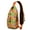 Orange-9, variant on Llama Print Sling Backpack, Lightweight Crossbody Daypack with Cute Llama Face Cartoon Pattern, Adorable Kawaii Alpaca Design, Funny and Cute Anti-theft Travel Bag for Daily Use, Outdoor, Gym