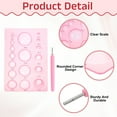 thumbnail image 3 of Uxcell Quilling Tools 7.7x5.1", Half Ball Domes Crimper Tool with Quilling Pen Pink, 3 of 6