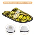 thumbnail image 3 of Balery Yellow Butterflies Pantuflas de Casa de Felpa Silenciosas con Diseño Estampado, Zapatillas Cómodas Antideslizantes de Algodón para Interior-Medium, 3 of 8