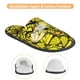 thumbnail image 3 of Balery Yellow Butterflies Pantuflas de Casa de Felpa Silenciosas con Diseño Estampado, Zapatillas Cómodas Antideslizantes de Algodón para Interior-Medium, 3 of 8