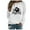 White, variant on Sales Dog Paw Mom Print Sweatshirts Women Long Sleeve Pullover Tops Casual Blouse Elbow Patch Loose Fit Tunic