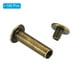 thumbnail image 3 of 100 Conjuntos de Tornillos Chicago, M5x18mm Tornillo de Poste de Sujeción Phillips con Recubrimiento de Latón para Cuero, Marrón, 3 of 7