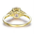 thumbnail image 3 of Cora Jewellery 1.35CT Muse Setting Oval Moissanite Solitaire Engagement Ring For Women, 14K Yellow Gold, 3 of 6